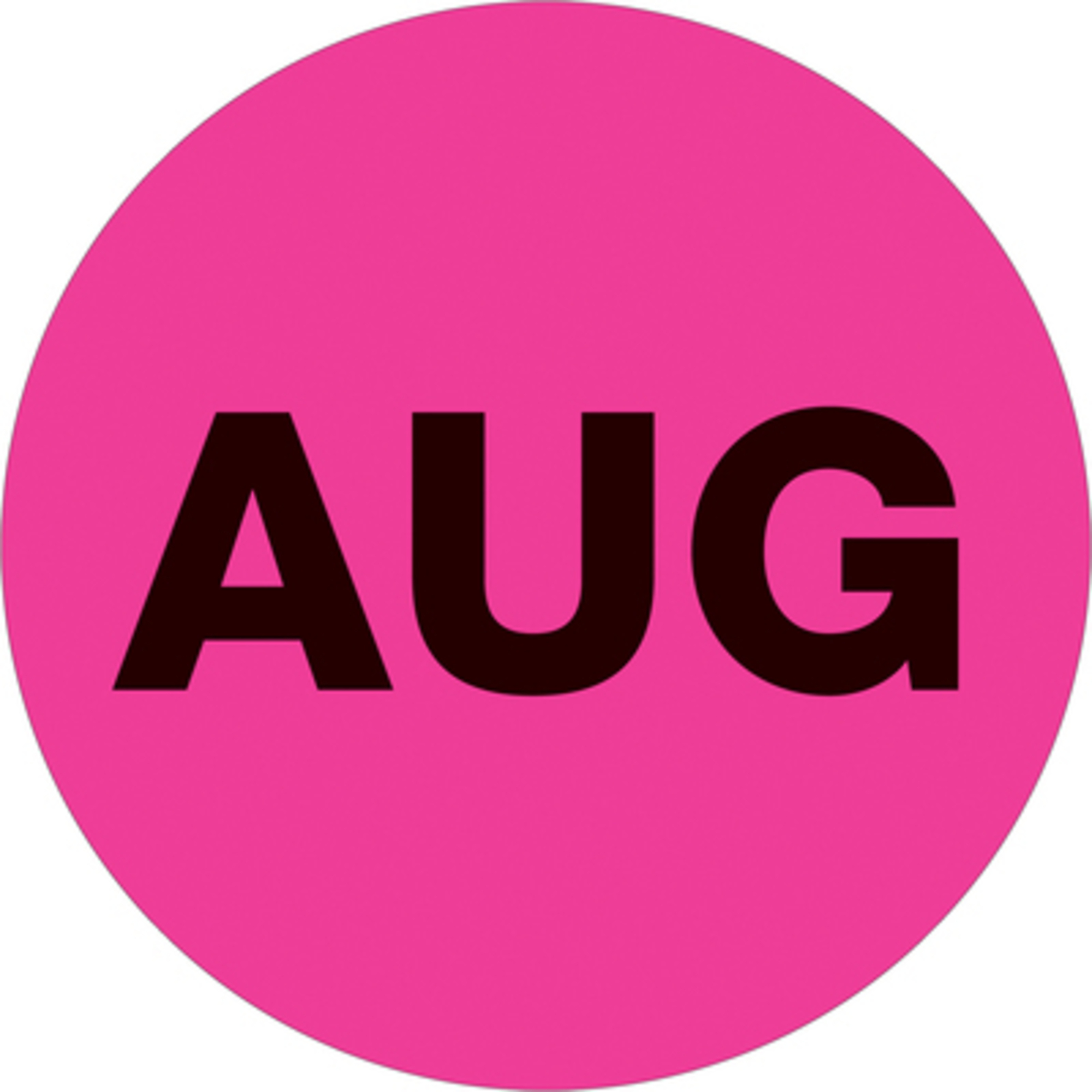 Stock Packaging 1in. Circle Labels — Fluorescent Pink, 500 Pcs, Model# DL6730